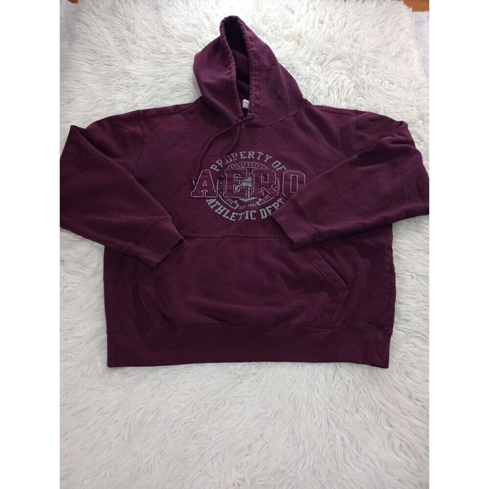 Aeropostale Sweatshirt Medium Maroon Hoodie Pullover Limited Edition